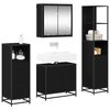 vidaXL Bathroom Furniture Set 4 pcs Black Oak Engineered Wood