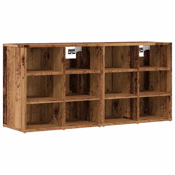 vidaXL Shoe Cabinets 2 pcs Old Wood 52x30x50 cm