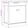 vidaXL Shoe Cabinet White 50x28x58 cm Paulownia Wood