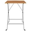 vidaXL Folding Bistro Table 55x54x71 cm Solid Wood Teak and Steel