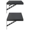 vidaXL Wall Shelves 2 pcs 100x30 cm Black Stainless Steel