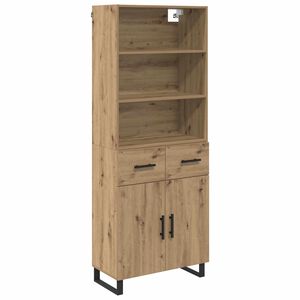 vidaXL Highboard with Drawer 2 pcs Artisan Oak Engineered Wood
