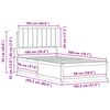 vidaXL Bed Frame with Upholstered Headboard Taupe 100 x 200 cm