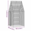 vidaXL Rabbit Cage Silver 100 x 100 x 210 cm Galvanised Steel