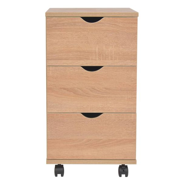 vidaXL Drawer Unit 33x45x60 cm Oak