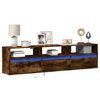 vidaXL TV Wall Cabinet with LED Smoked Oak 180x31x45 cm