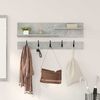 vidaXL Wall-Mounted Coat Rack with Shelf Concrete Grey 90 x 15 x 36 cm