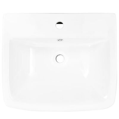 vidaXL Wall-mounted Basin Ceramic White 530x440x370 mm