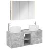 vidaXL Bathroom Furniture Set 4 pcs Concrete Grey