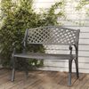 vidaXL Garden Bench 102 cm Cast Aluminium Black