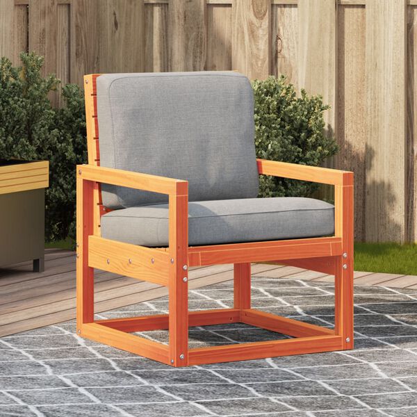 vidaXL Garden Chair Wax Brown 57.5x63x76 cm Solid Wood Pine
