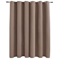 vidaXL Blackout Curtain with Metal Rings Taupe 290x245 cm