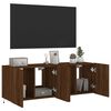 vidaXL TV Wall Cabinets with LED Lights 2 pcs Brown Oak 60x35x41 cm