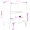 vidaXL Bed Cabinet with Metal Legs Concrete Grey 40x30x50 cm