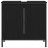 vidaXL Bathroom Sink Cabinet Black Oak 60 x 30 x 60 cm Engineered Wood