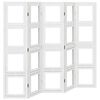 vidaXL Room Divider 5 Panels White Solid Wood Paulownia