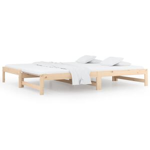 vidaXL Pull-out Day Bed without Mattress 2x(80x200) cm Solid Wood Pine