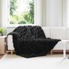 vidaXL Faux Rabbit Fur Blanket Black 150 x 220 cm Polyester