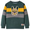 vidaXL Kids' Sweatshirt Dark Green 104