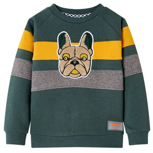 vidaXL Kids' Sweatshirt Dark Green 104