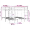 vidaXL Triple Bunk Bed Frame White 200x200/80x200 cm Solid Wood Pine