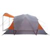 vidaXL Family Tent Tunnel 8-Person Grey and Orange Waterproof