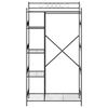 vidaXL Open Wardrobe with Shelf Black 101 x 43 x 188 cm Steel