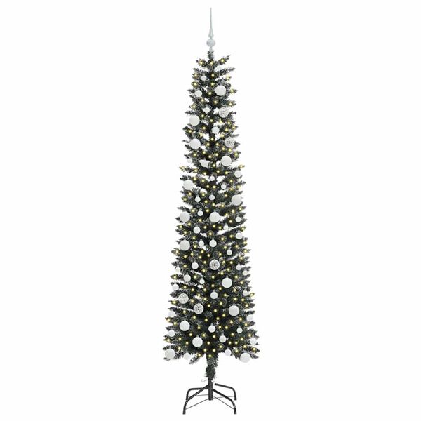 vidaXL Artificial Christmas Tree with 300 LEDs with Stand Green 210 cm