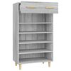 vidaXL Shoe Cabinet Grey Sonoma 60x35x105 cm Engineered Wood