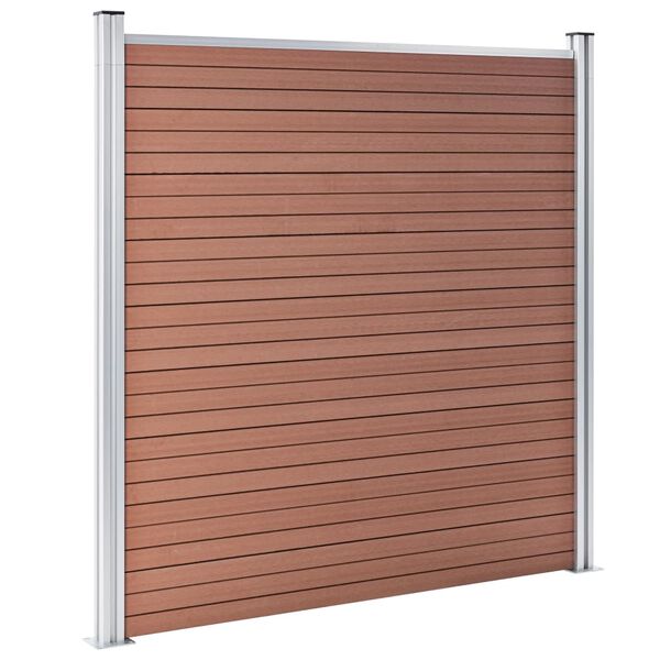 vidaXL Garden Fence WPC 526x186 cm Brown