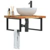 vidaXL Basin Shelf Wall Mounted Steel and Solid Wood Acacia