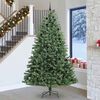 vidaXL Artificial Hinged Christmas Tree Green 270 cm PVC and Metal