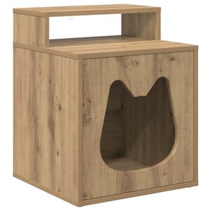 vidaXL Cat House Artisian Oak 42.5 x 40 x 53.5 cm Engineered Wood