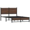 vidaXL Metal Bed Frame without Mattress Brown Oak 120x200 cm
