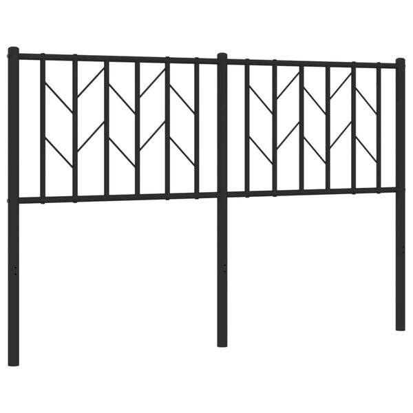 vidaXL Metal Headboard Black 135 cm