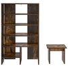 vidaXL Shoe Cabinet with Shelf 2 pcs Smoked Oak Engineered Wood