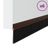 vidaXL Self-adhesive Door Brush Seals 6 pcs Brown 100 cm