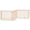 vidaXL Dog Gate with Door Foldable 8 Panels 640 cm Poplar Wood
