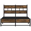 vidaXL Metal Bed Frame without Mattress Smoked Oak 120x200 cm