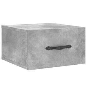 vidaXL Wall-mounted Bedside Cabinet Concrete Grey 35x35x20 cm