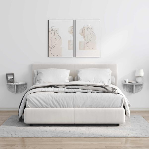 vidaXL Wall Shelf Concrete Grey 38 x 19 x 19 cm Engineered Wood