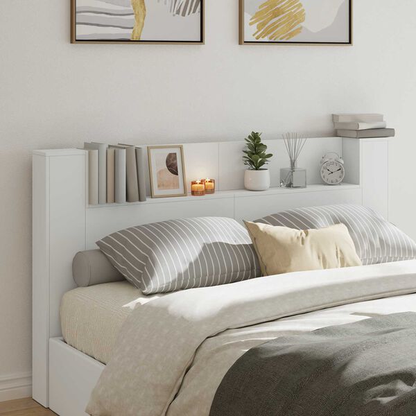 vidaXL Headboard White 180 x 16.5 x 103.5 cm Engineered Wood