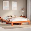 vidaXL Bed Frame without Mattress Wax Brown 140x200 cm Solid Wood Pine