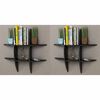vidaXL Wall Shelves 2 pcs Black