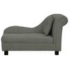 vidaXL Dog Sofa with Pillow Dark Grey 83x44x44 cm Plush