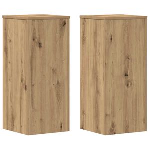 vidaXL Plant Stands 2 pcs Artisan Oak 30x30x70 cm Engineered wood