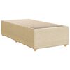 vidaXL Bed Frame without Mattress Cream 90x190 cm Single Fabric