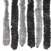 vidaXL Fly Curtain Grey and Black 100x200 cm Chenille