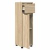 vidaXL Bathroom Cabinet Sonoma Oak 30.5 x 30 x 101 cm Engineered Wood