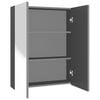 vidaXL Mirror Cabinet | Anthracite | MDF with Melamine surface and Glass